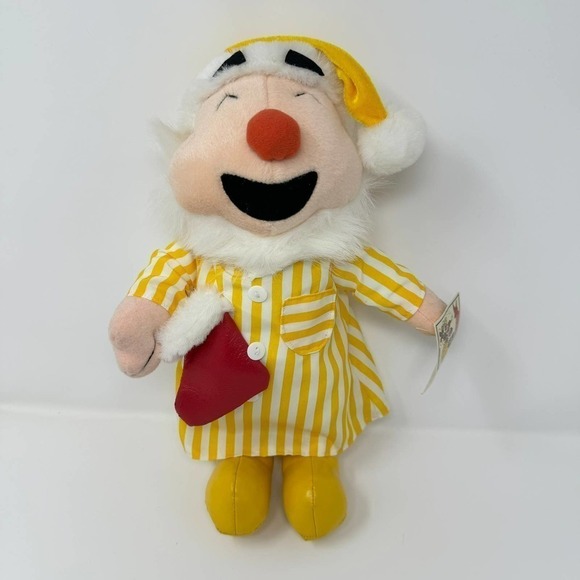 Toy Connection Snow White and the Seven Dwarfs Yellow Plush Christmas 2000 Y2K - Picture 1 of 16